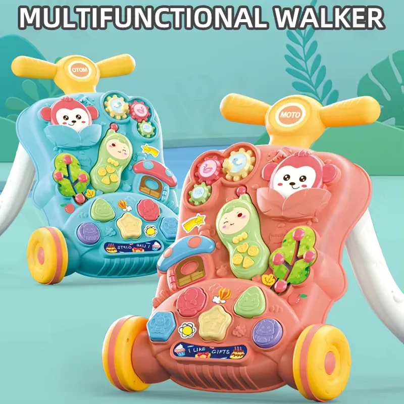 2-in-1 Baby Puzzle Walker, Early Learning Activity Center, Multifunctional Removable Play Panel, Educational Toy (Yl622)